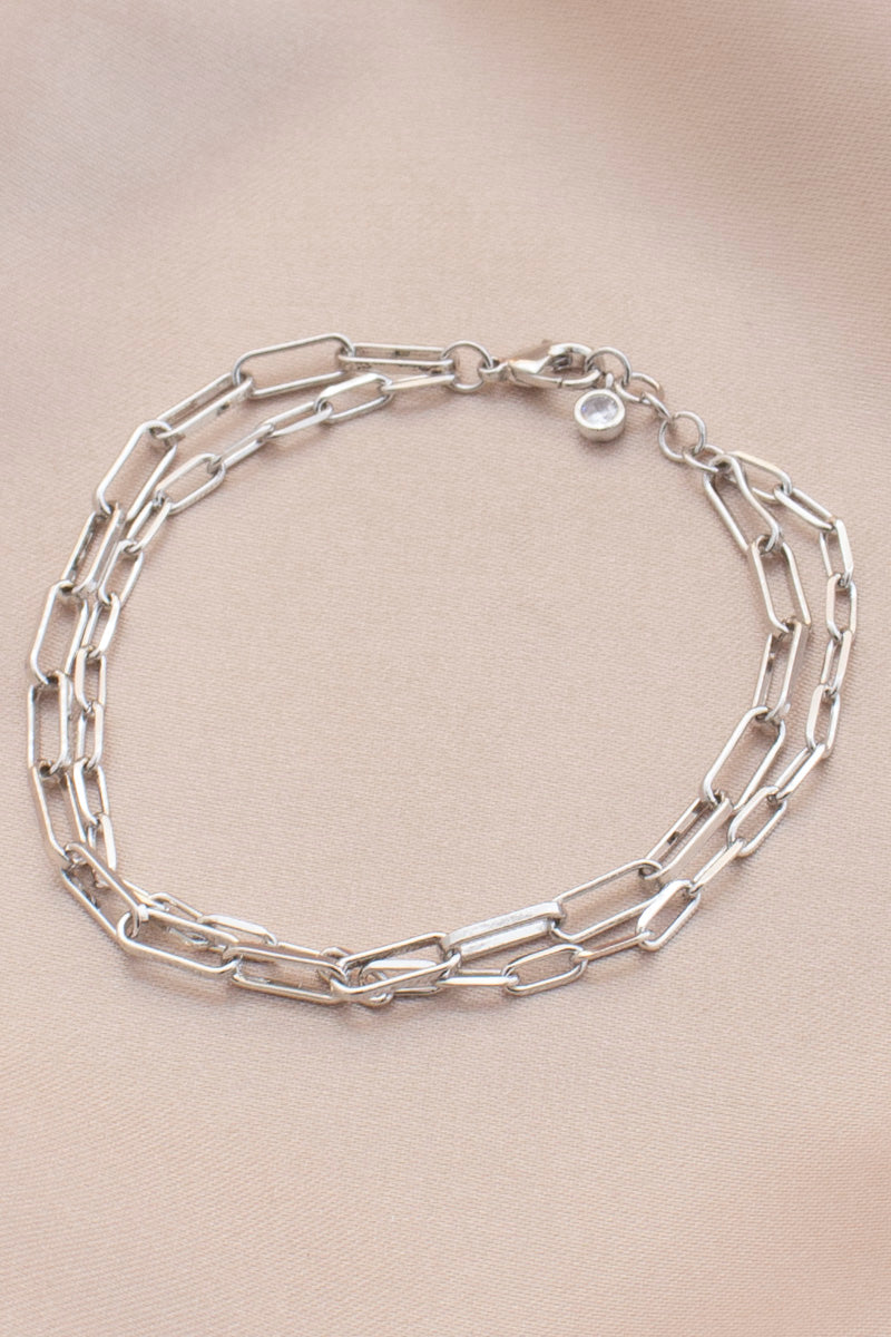 Oval Link Layered Bracelet - Marie Lashaays 