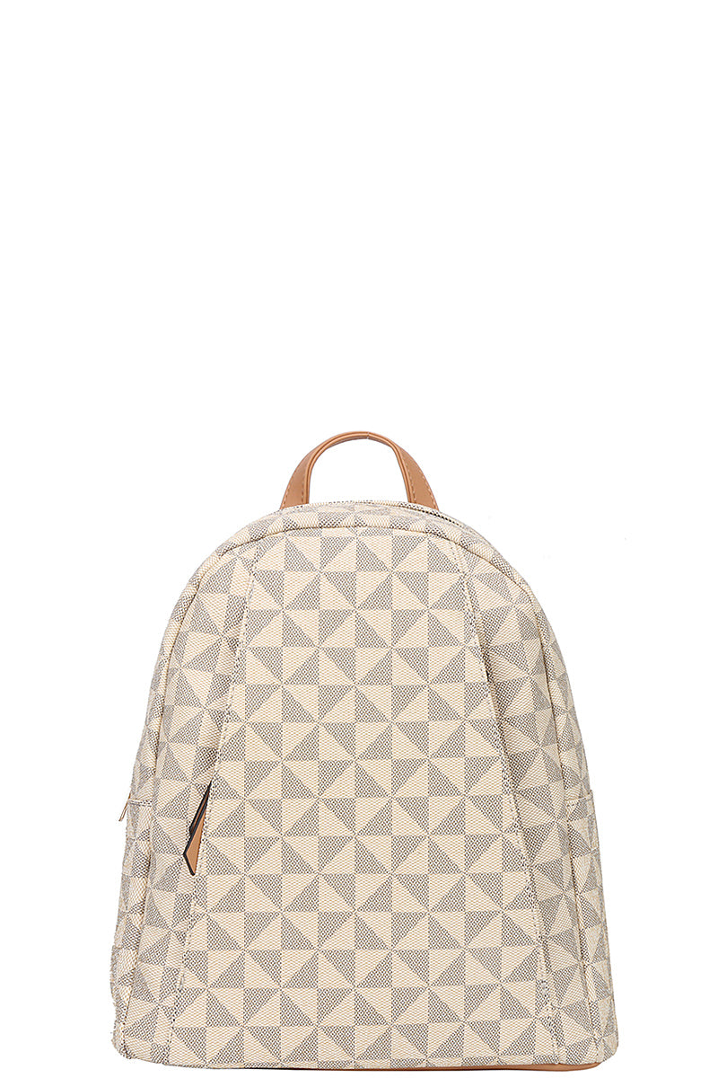 Curved Monogram Zipper Backpack - Marie Lashaays 