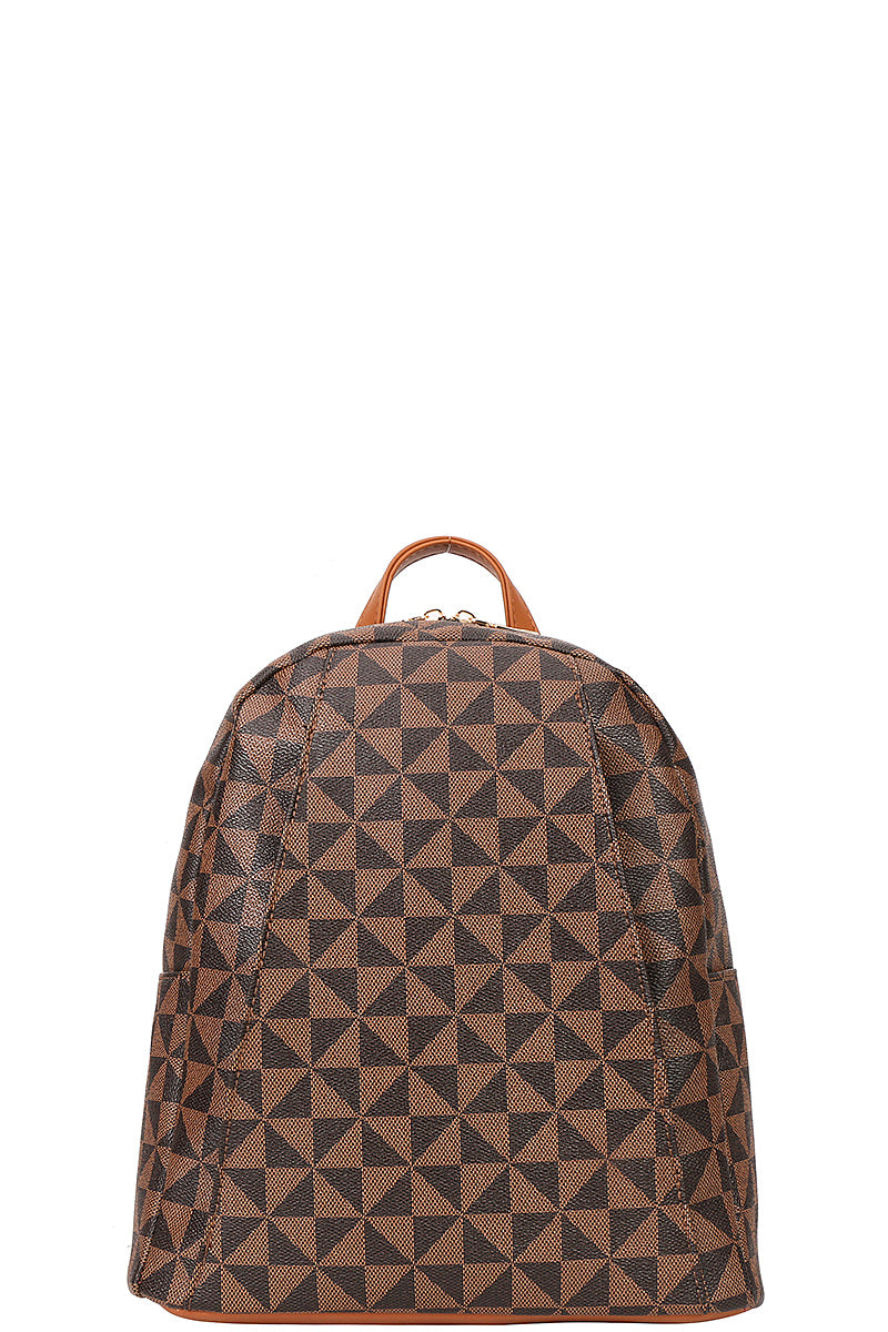 Curved Monogram Zipper Backpack - Marie Lashaays 