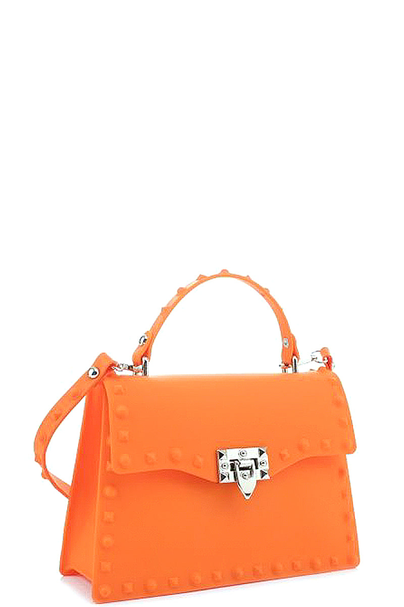 Smooth Jelly Stud Buckle Crossbody Bag - Marie Lashaays 