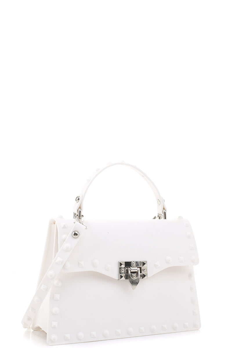 Smooth Jelly Stud Buckle Crossbody Bag - Marie Lashaays 