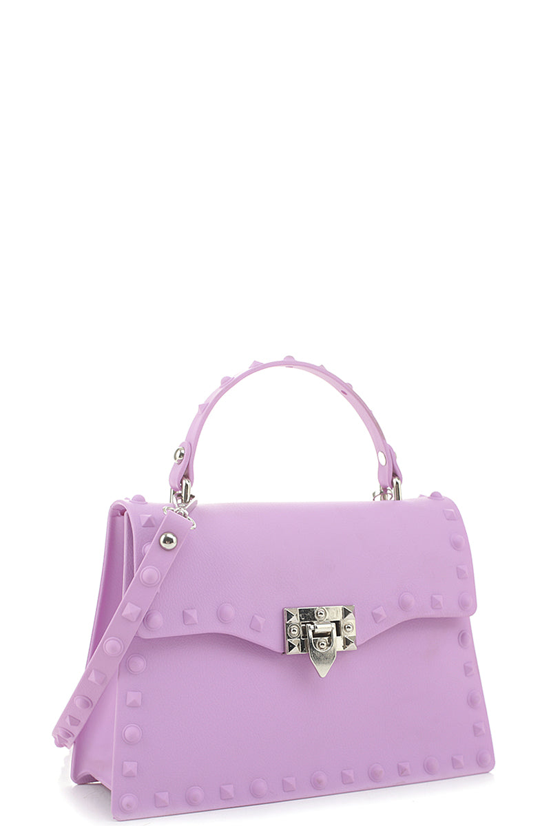 Smooth Jelly Stud Buckle Crossbody Bag - Marie Lashaays 