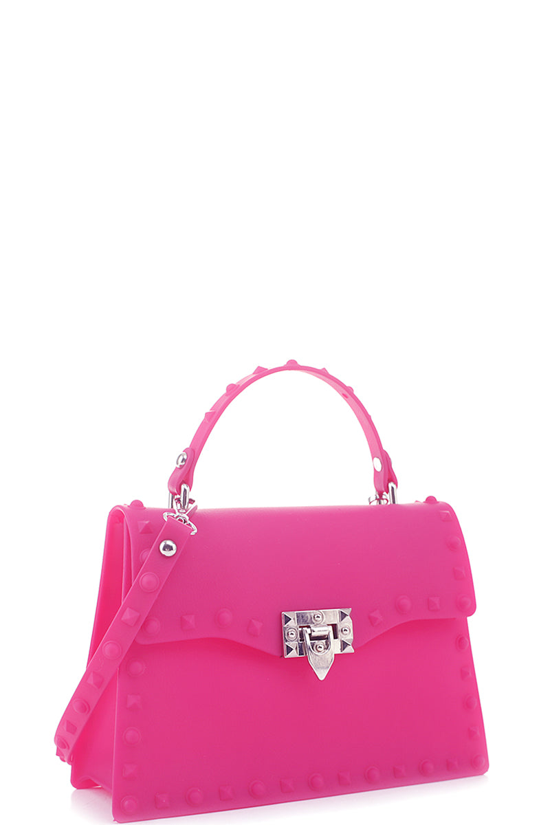 Smooth Jelly Stud Buckle Crossbody Bag - Marie Lashaays 