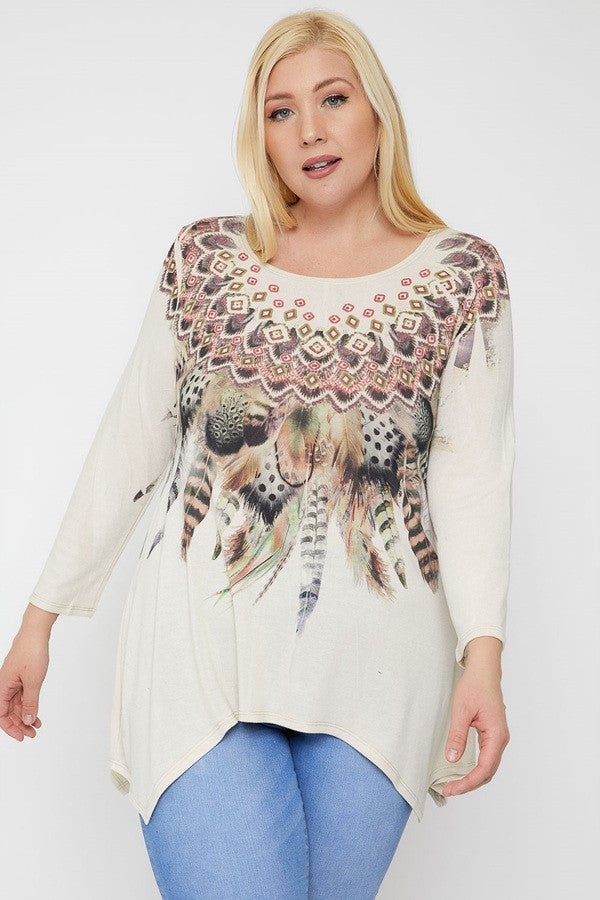 Sublimation Print Tunic Top - Marie Lashaays 