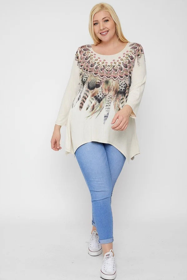 Sublimation Print Tunic Top - Marie Lashaays 