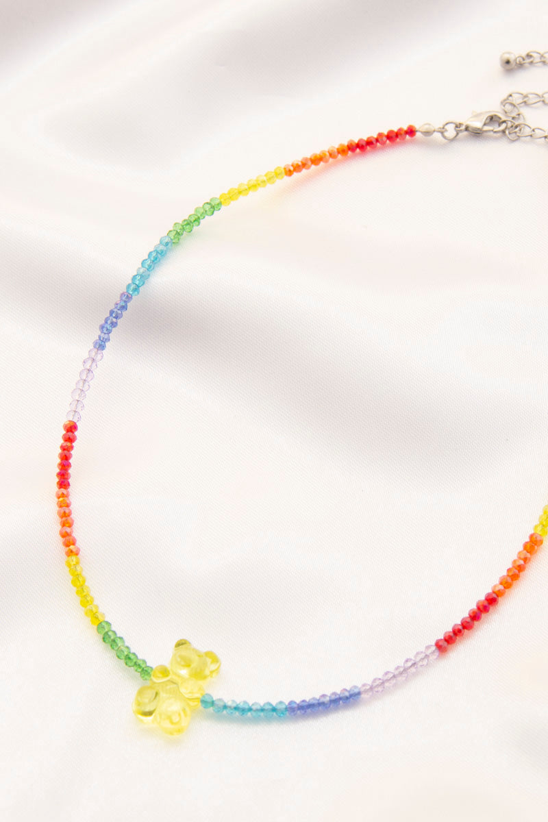 Gummy Bear Charm Beaded Necklace - Marie Lashaays 