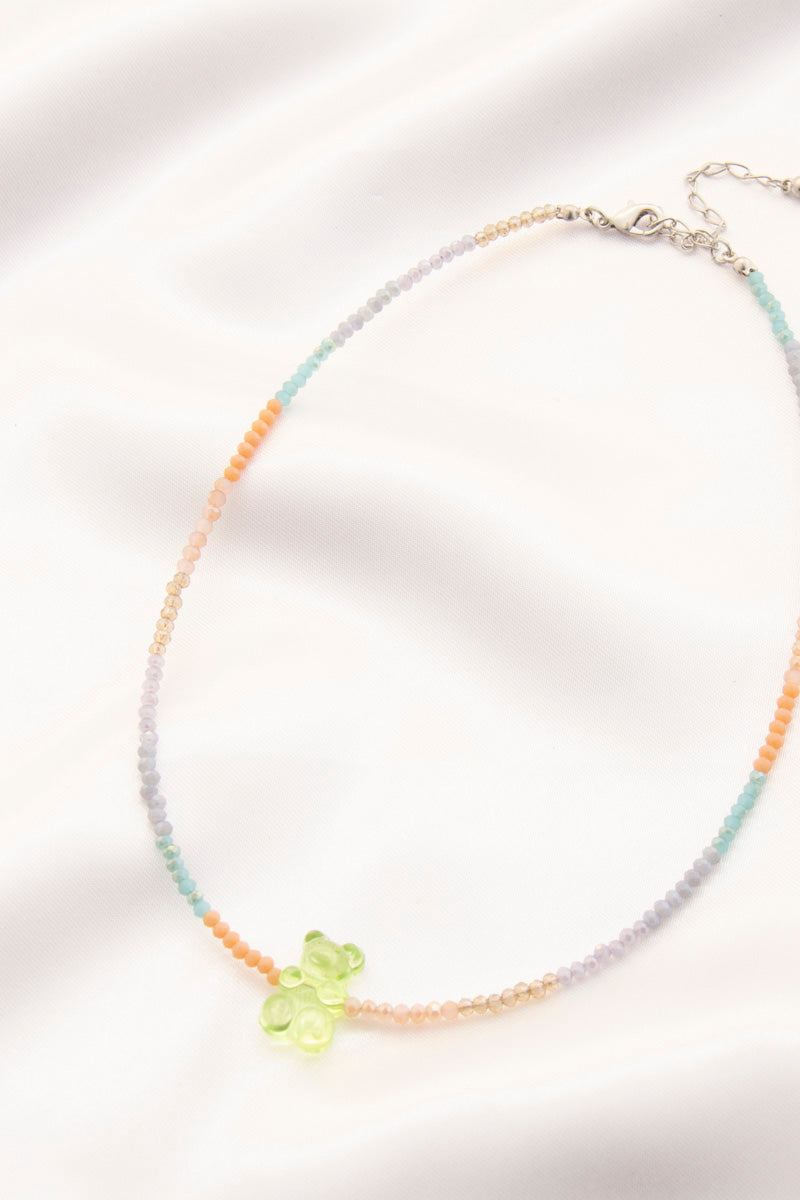 Gummy Bear Charm Beaded Necklace - Marie Lashaays 