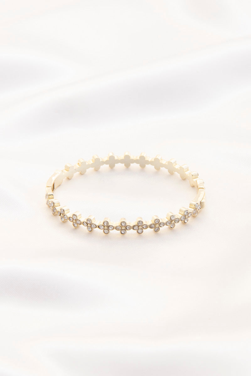 Dainty Rhinestone Metal Bracelet - Marie Lashaays 