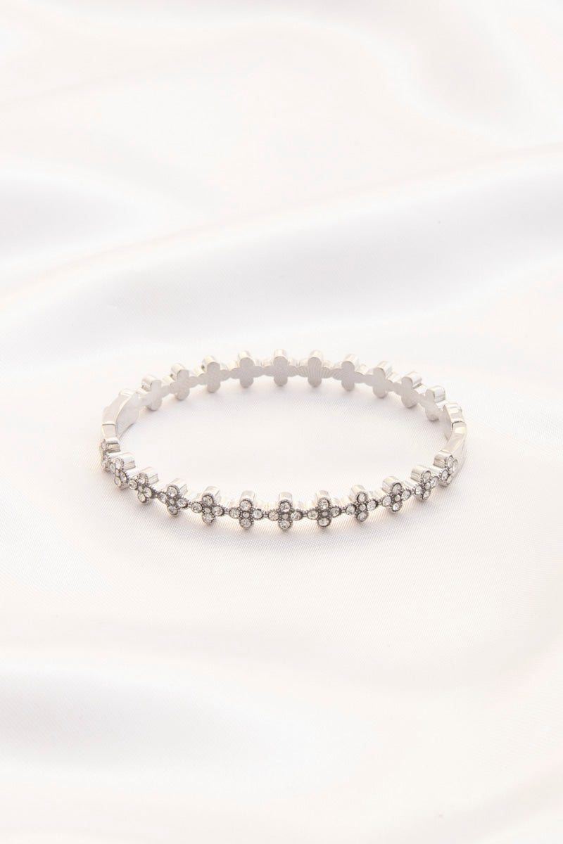 Dainty Rhinestone Metal Bracelet - Marie Lashaays 