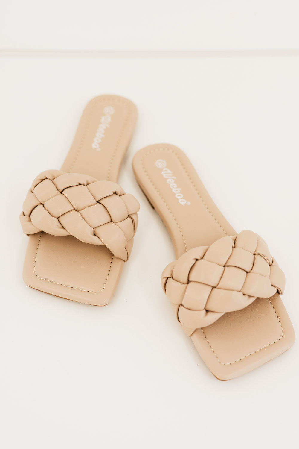 Weeboo Cakewalk Woven Square Toe Slides - Marie Lashaays 