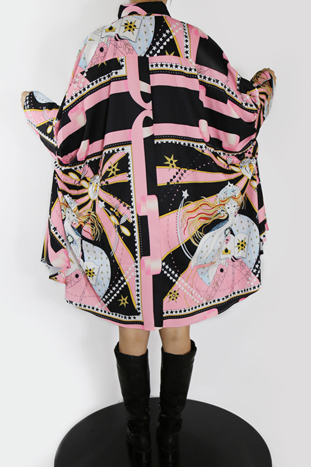 Mythology Star Scarf Print Boxy Shirt Dress