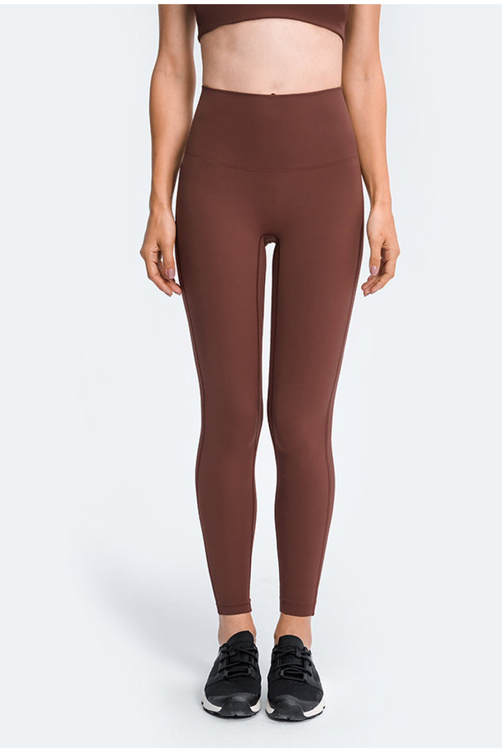 High Rise Ankle-Length Yoga Leggings - Marie Lashaays 