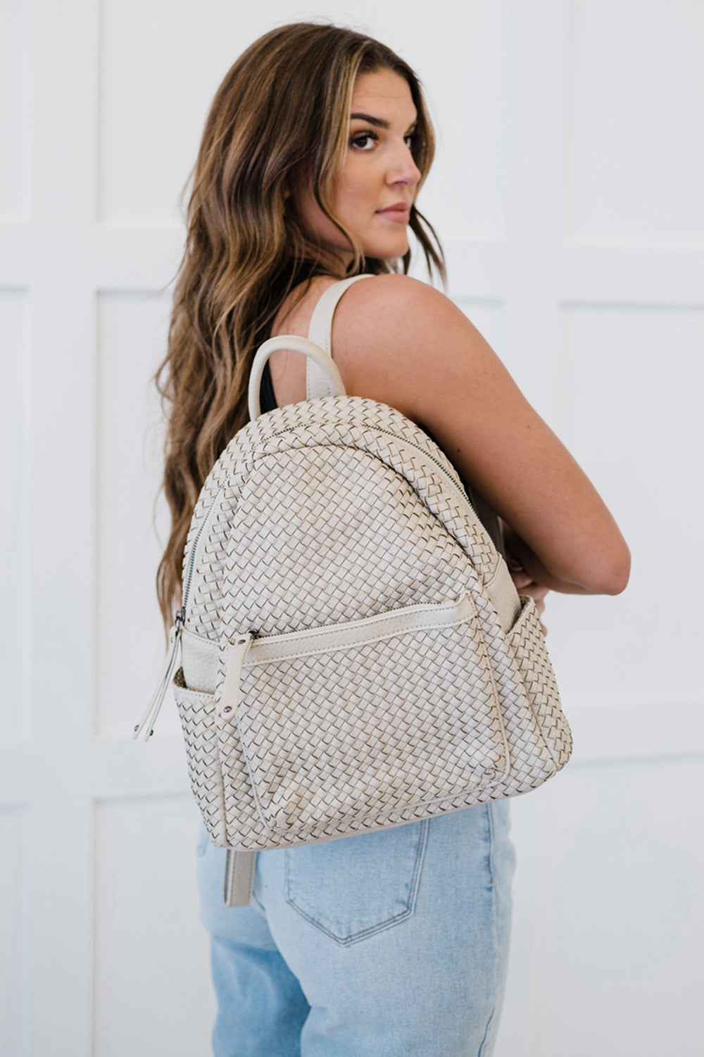 SHOMICO Vegan Leather Handmade Woven Backpack - Marie Lashaays 