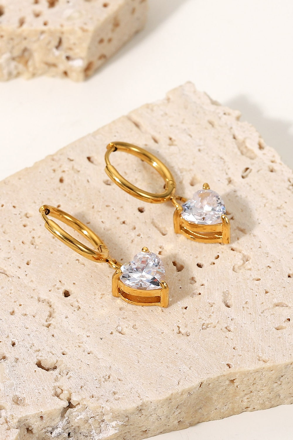 Shine Bright Rhinestone Gold-Plated Drop Earrings - Marie Lashaays 