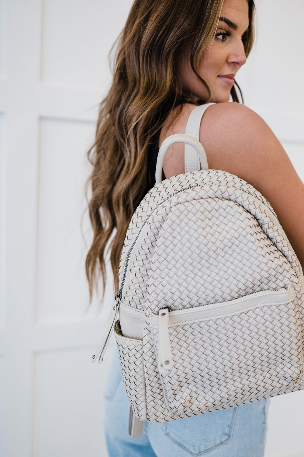 SHOMICO Vegan Leather Handmade Woven Backpack - Marie Lashaays 