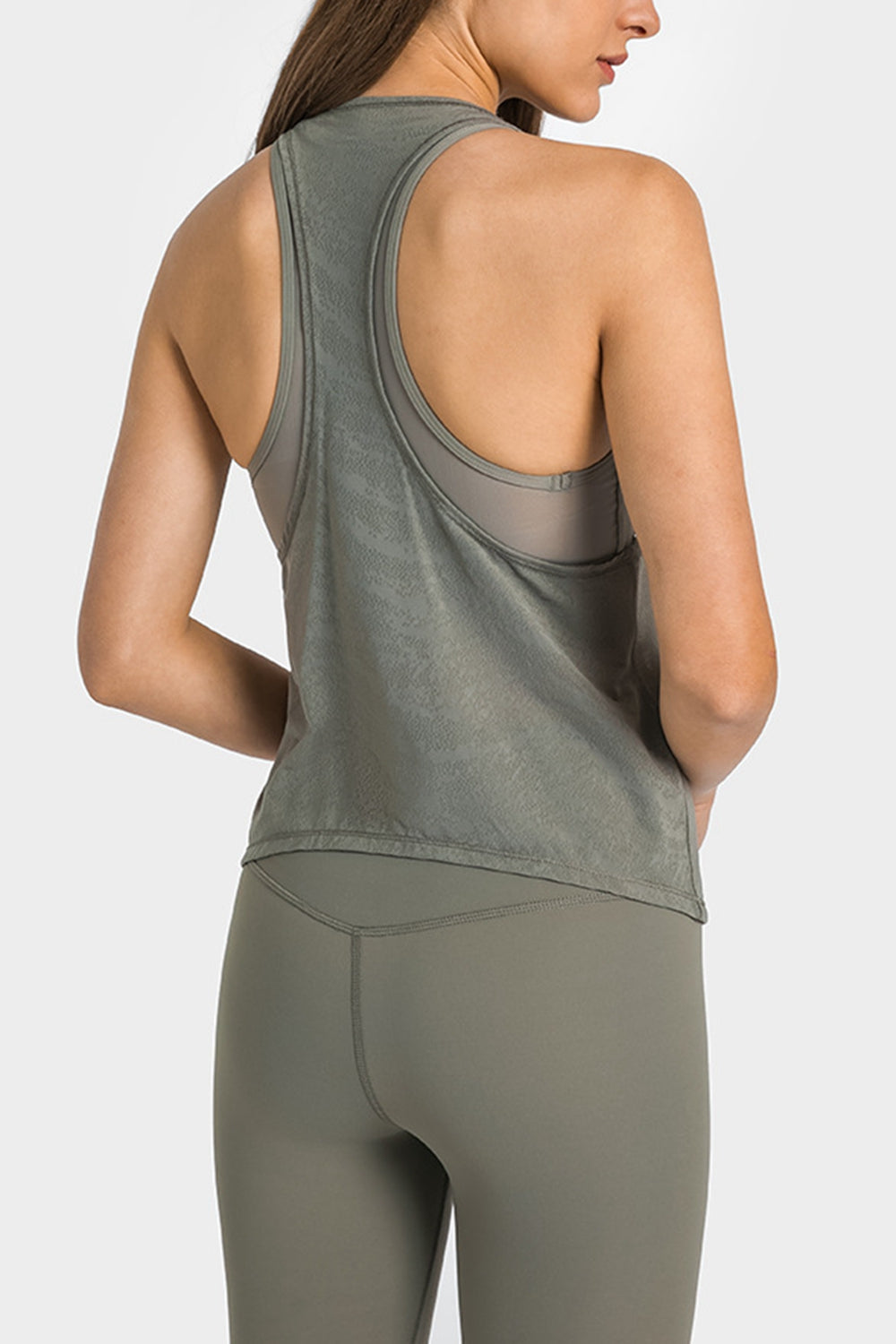 Spliced Mesh Racer Back Tank - Marie Lashaays 