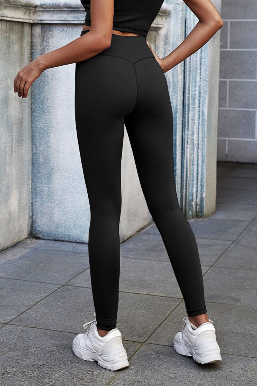 High Waist Exposed Seam Yoga Leggings - Marie Lashaays 