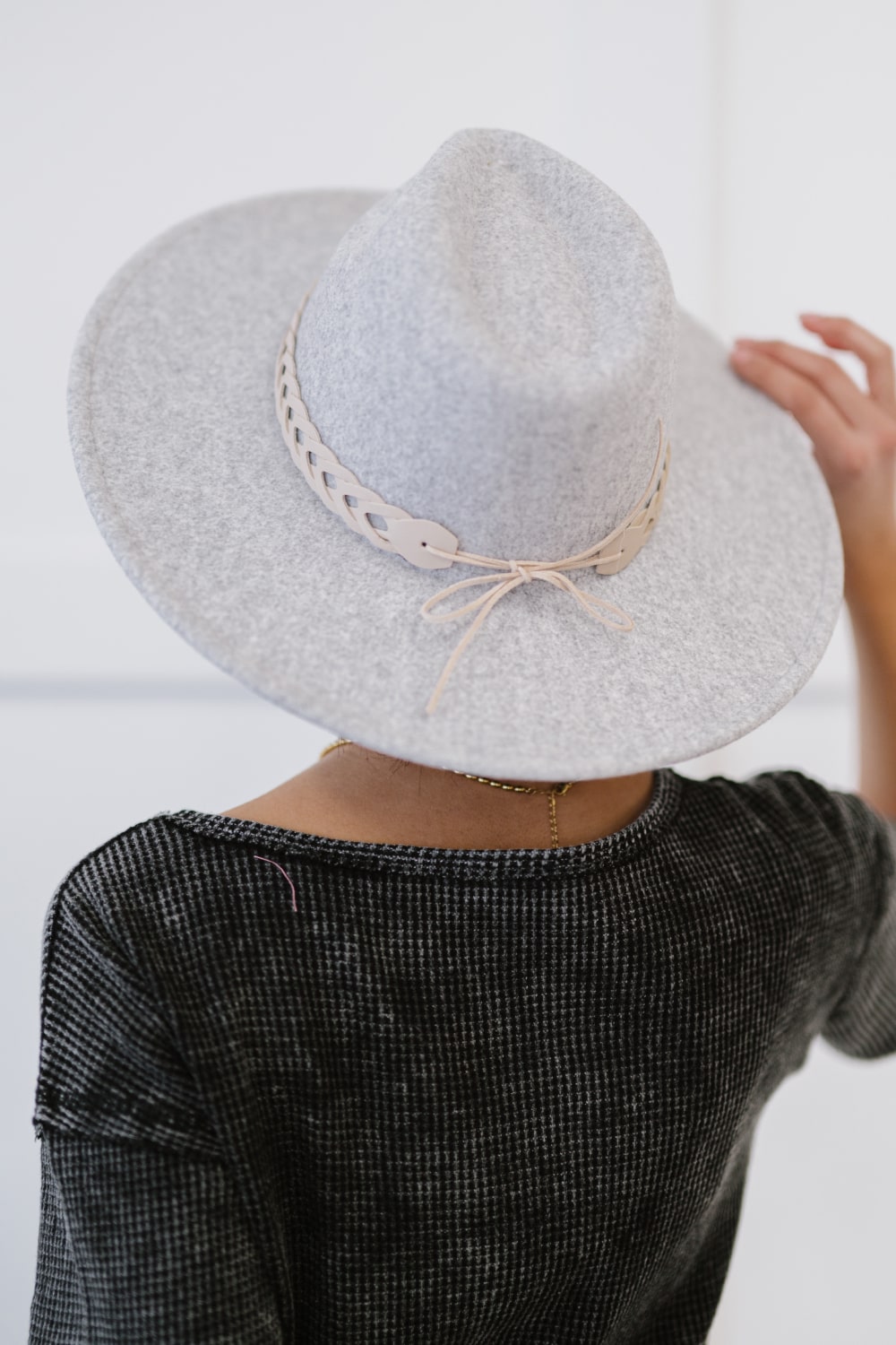 Fame Trendsetter Braided Strap Felt Fedora - Marie Lashaays 