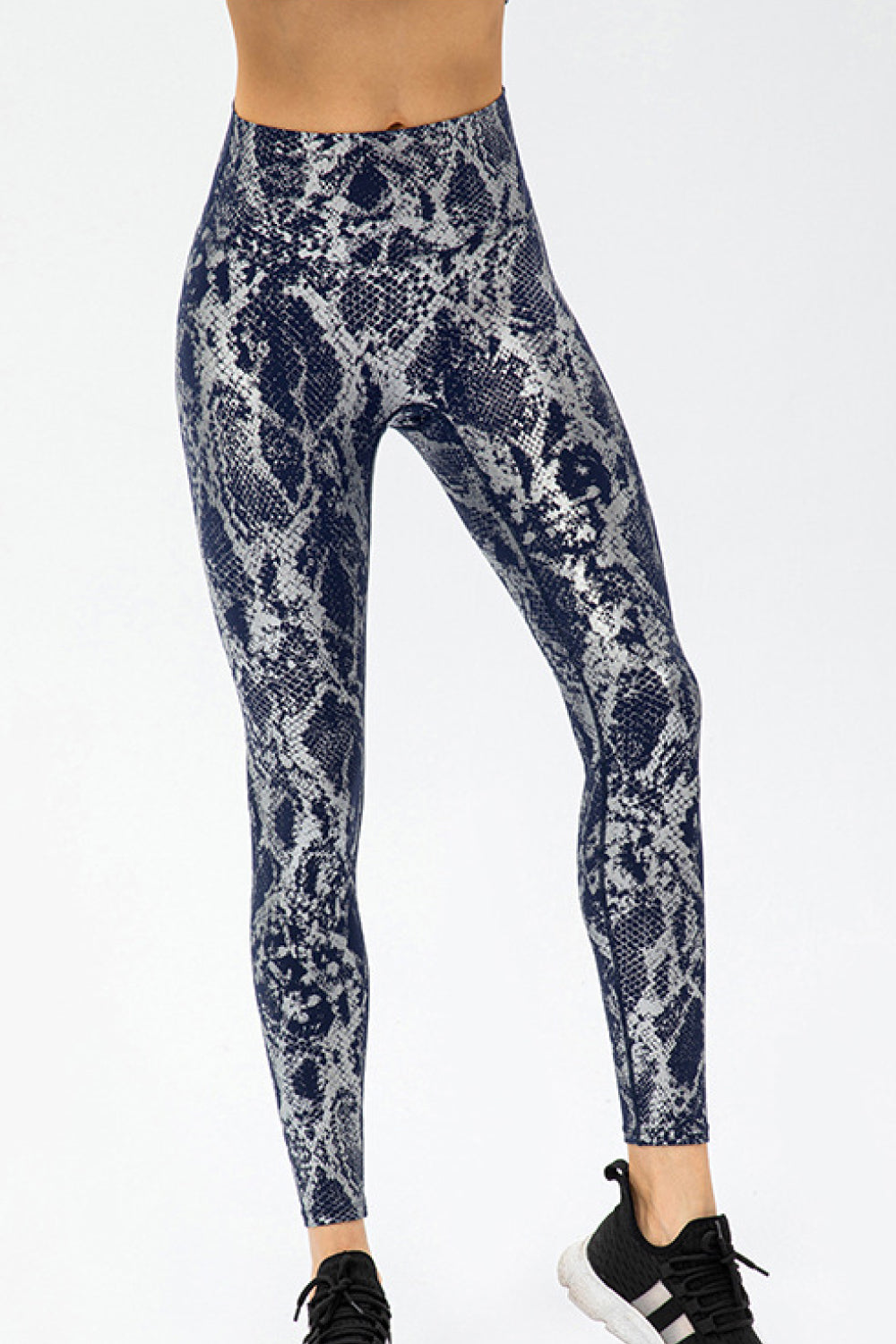 Snakeskin Elastic Waistband Yoga Leggings - Marie Lashaays 