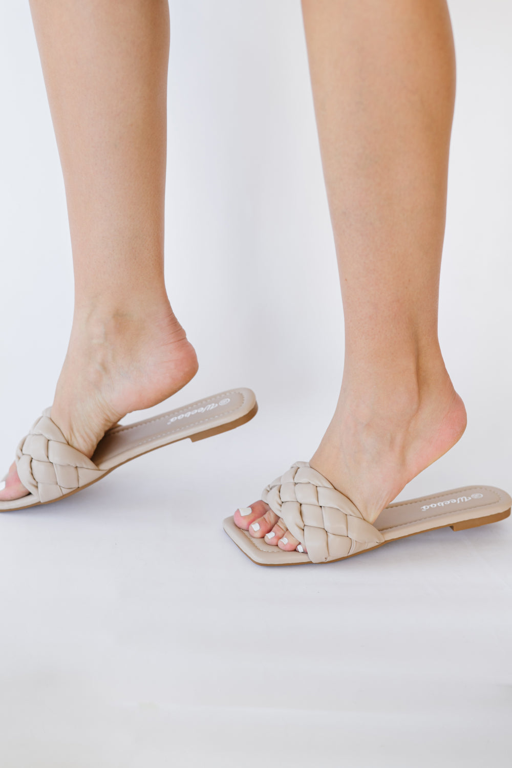 Weeboo Cakewalk Woven Square Toe Slides - Marie Lashaays 