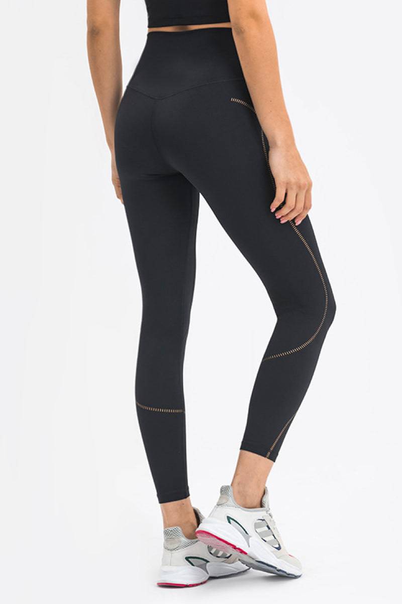 Striped Print Sports Leggings - Marie Lashaays 