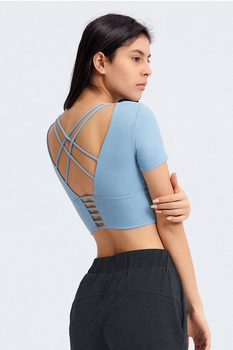 Open Criss Cross Back Active Top - Marie Lashaays 