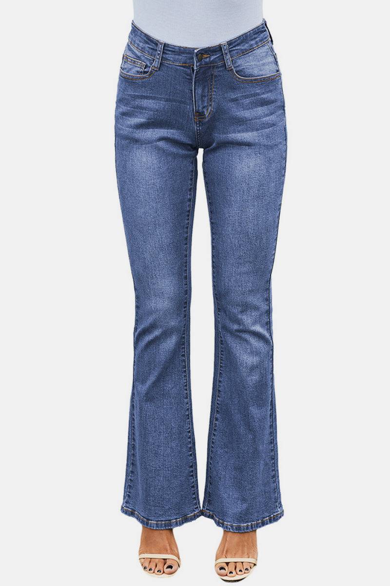 High Rise Flare Skinny Jeans - Marie Lashaays 