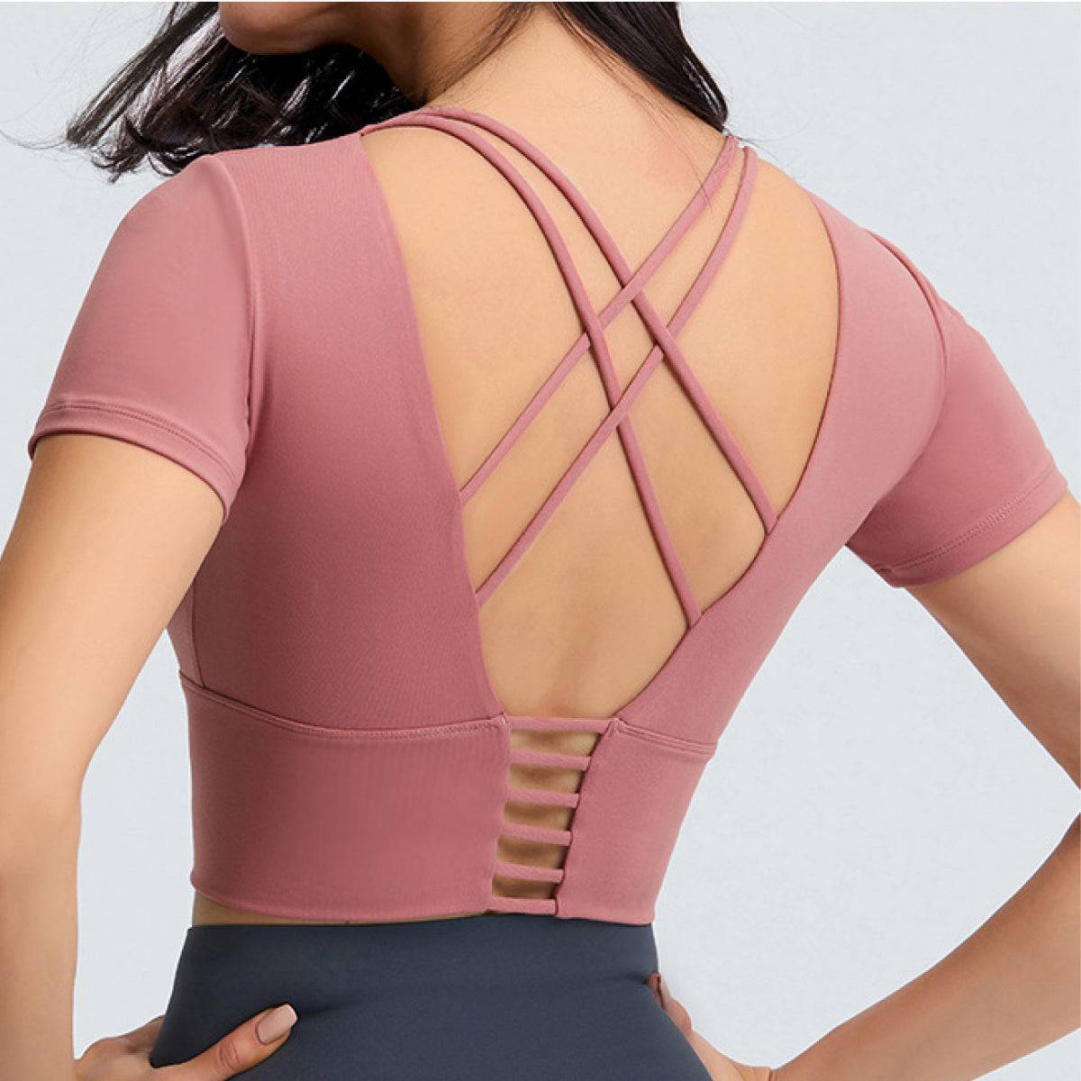 Open Criss Cross Back Active Top - Marie Lashaays 