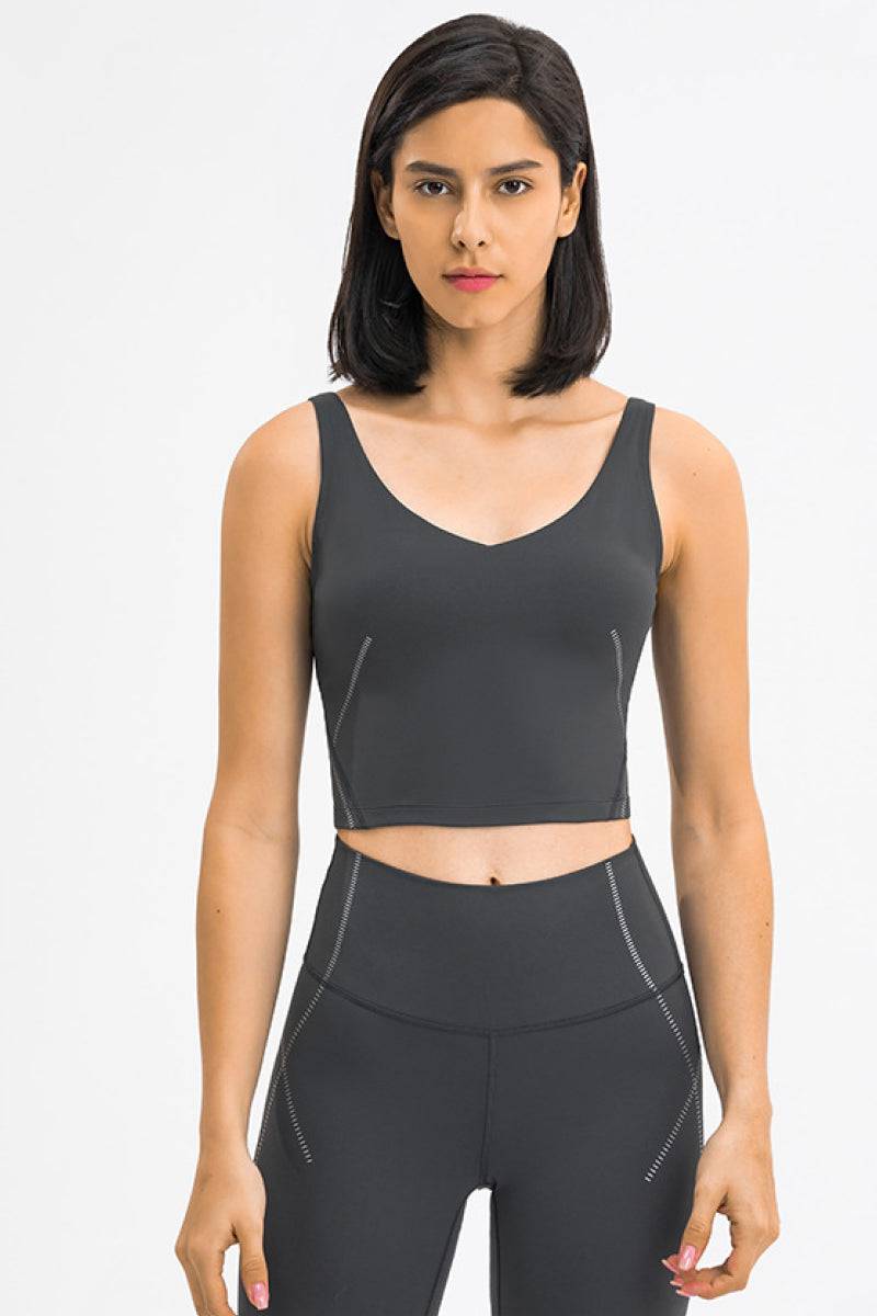 Striped Print Sports Cami Top - Marie Lashaays 