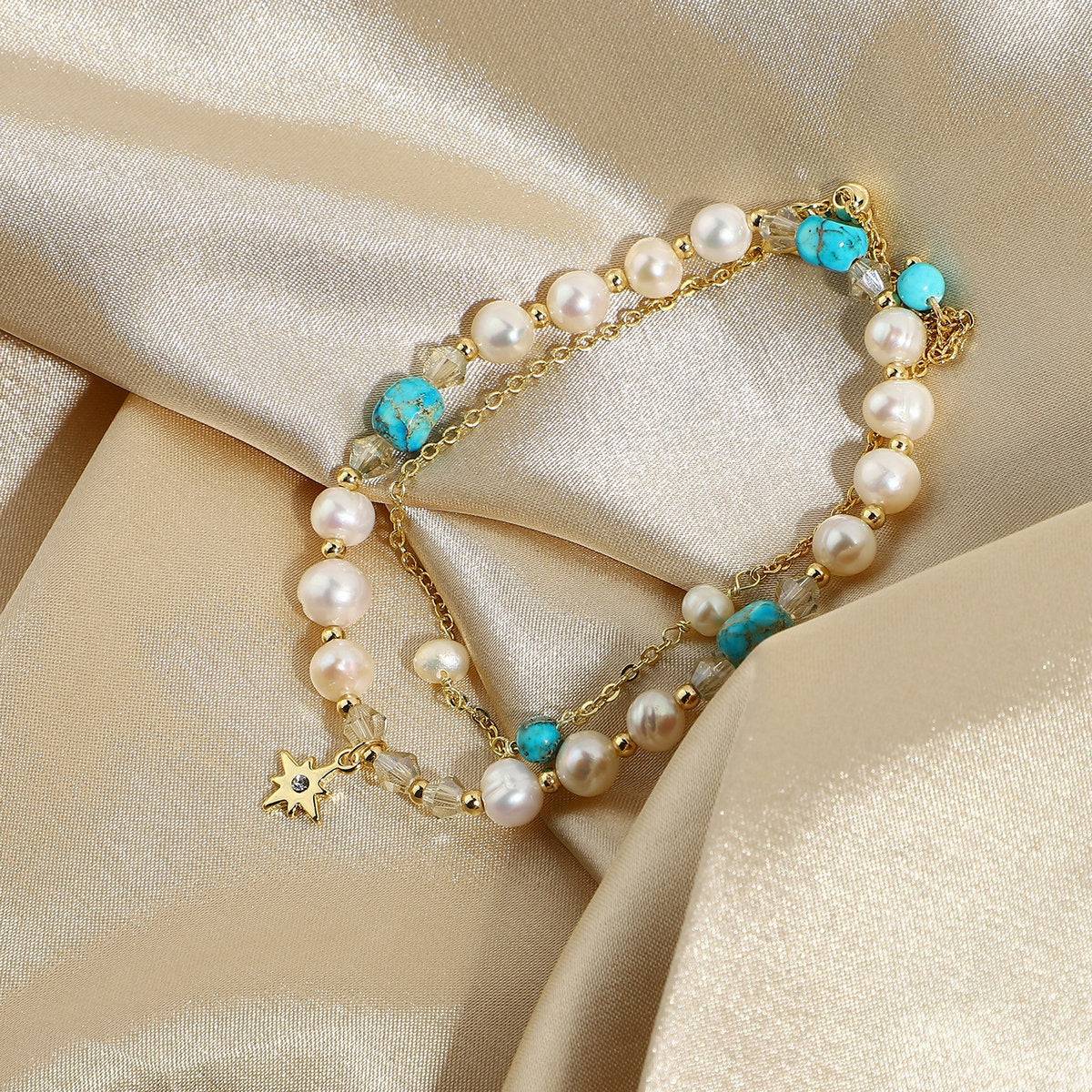 Fresh Water Pearl Jasper Bead Bracelet - Marie Lashaays 