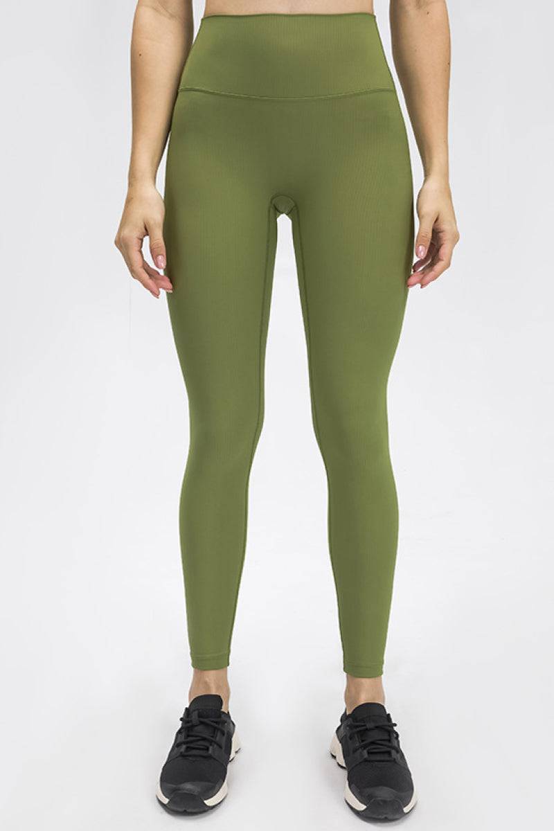 Seamless Wide Band Waist Sports Leggings - Marie Lashaays 