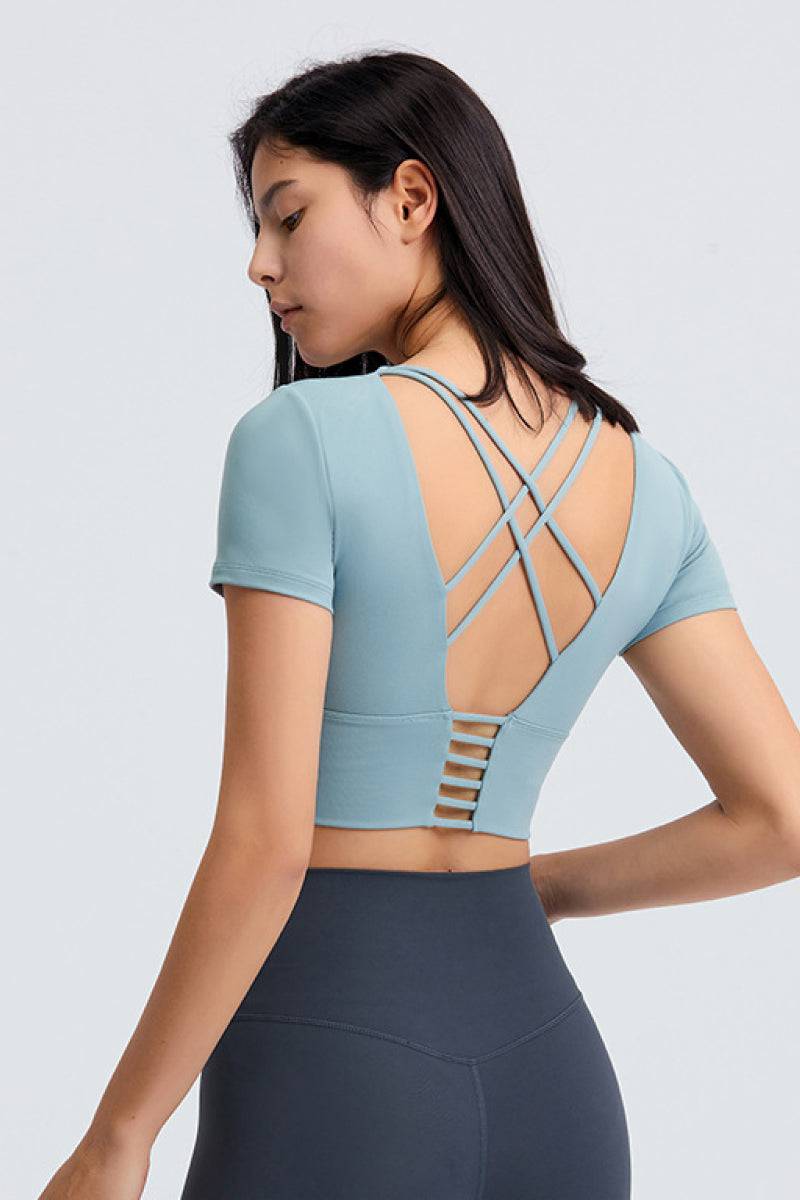 Open Criss Cross Back Active Top - Marie Lashaays 