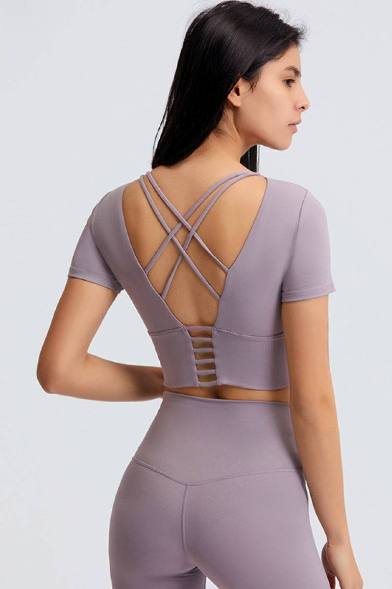 Open Criss Cross Back Active Top - Marie Lashaays 