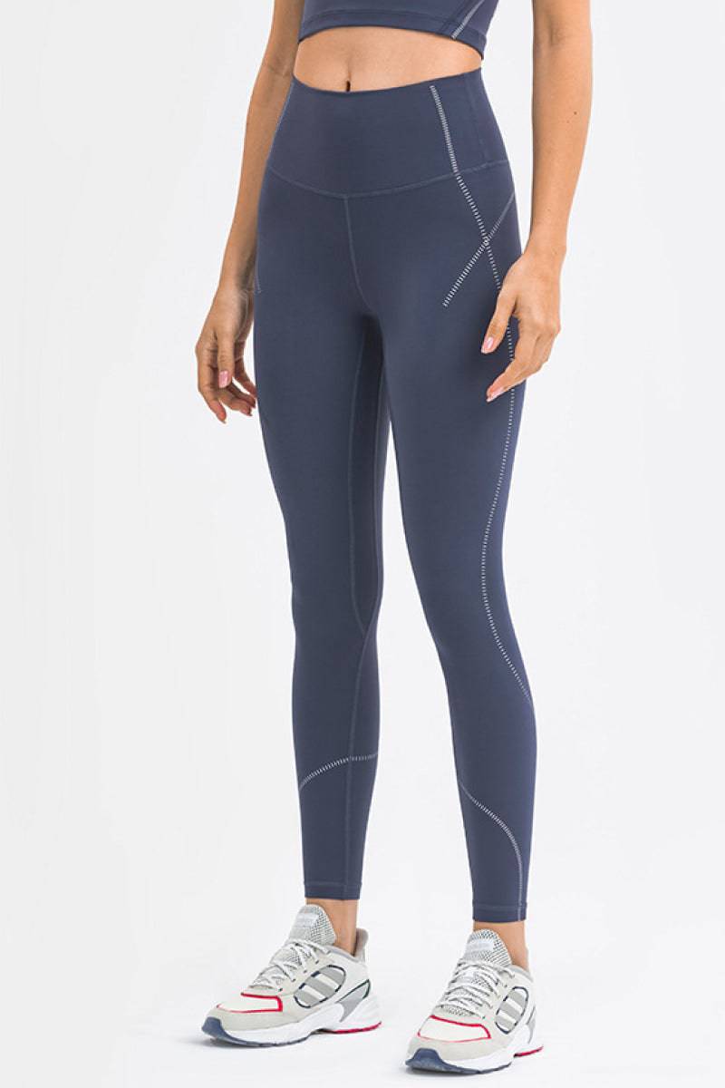 Striped Print Sports Leggings - Marie Lashaays 