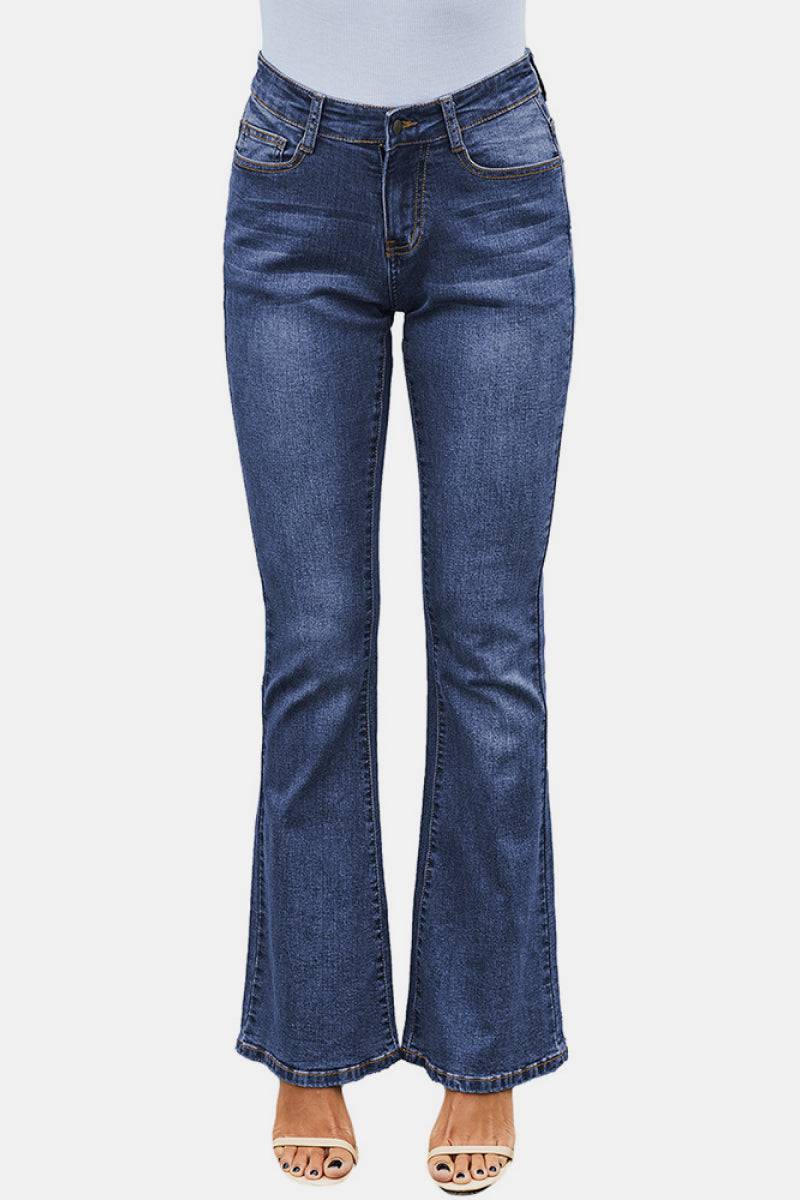 High Rise Flare Skinny Jeans - Marie Lashaays 