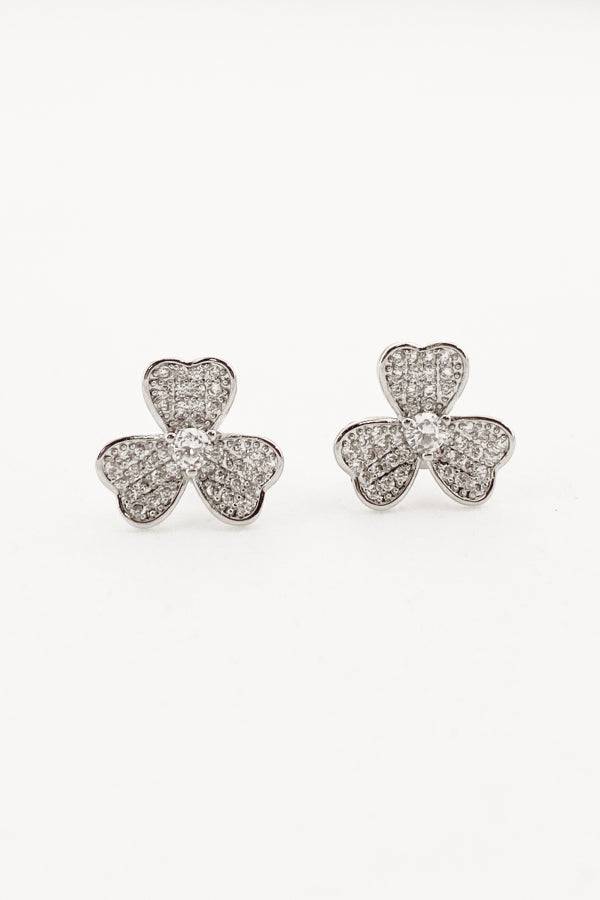 Inlaid Clover Stud Earrings - Marie Lashaays 