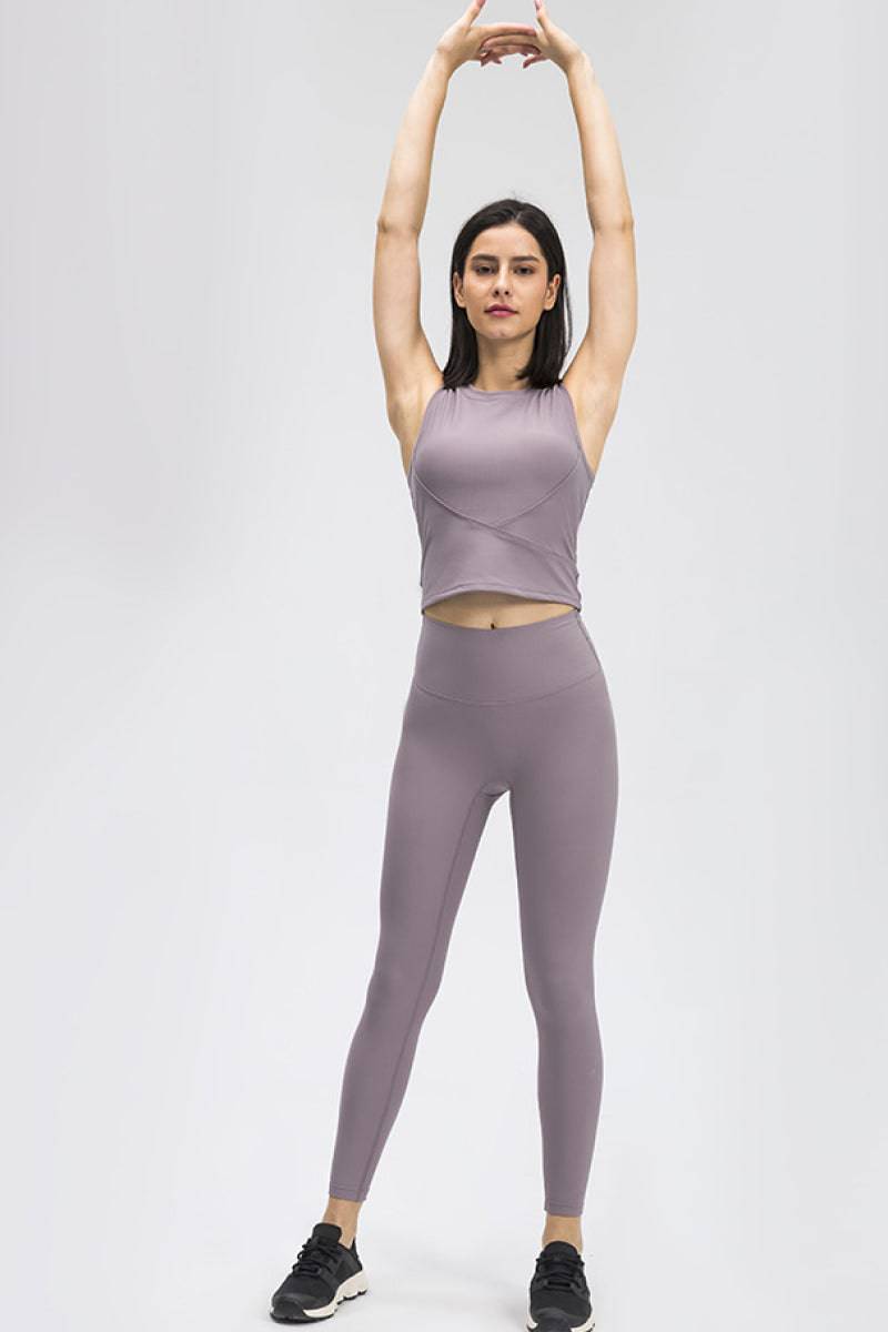 Seamless Wide Band Waist Sports Leggings - Marie Lashaays 