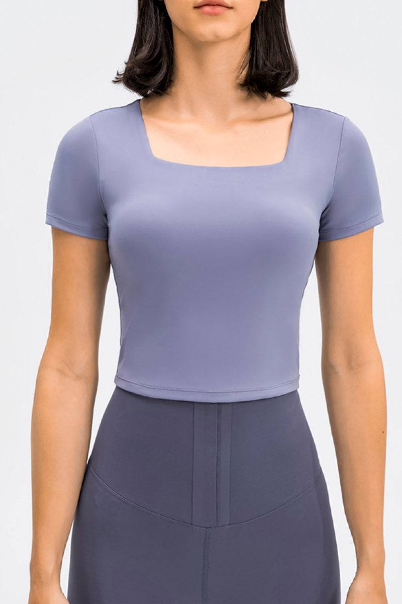 Square Neck  Crop Top - Marie Lashaays 