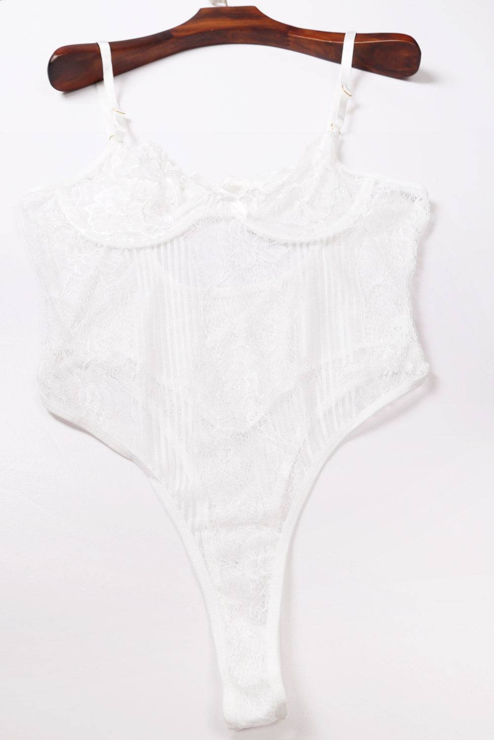 Scalloped Lace Teddy Lingerie - Marie Lashaays 