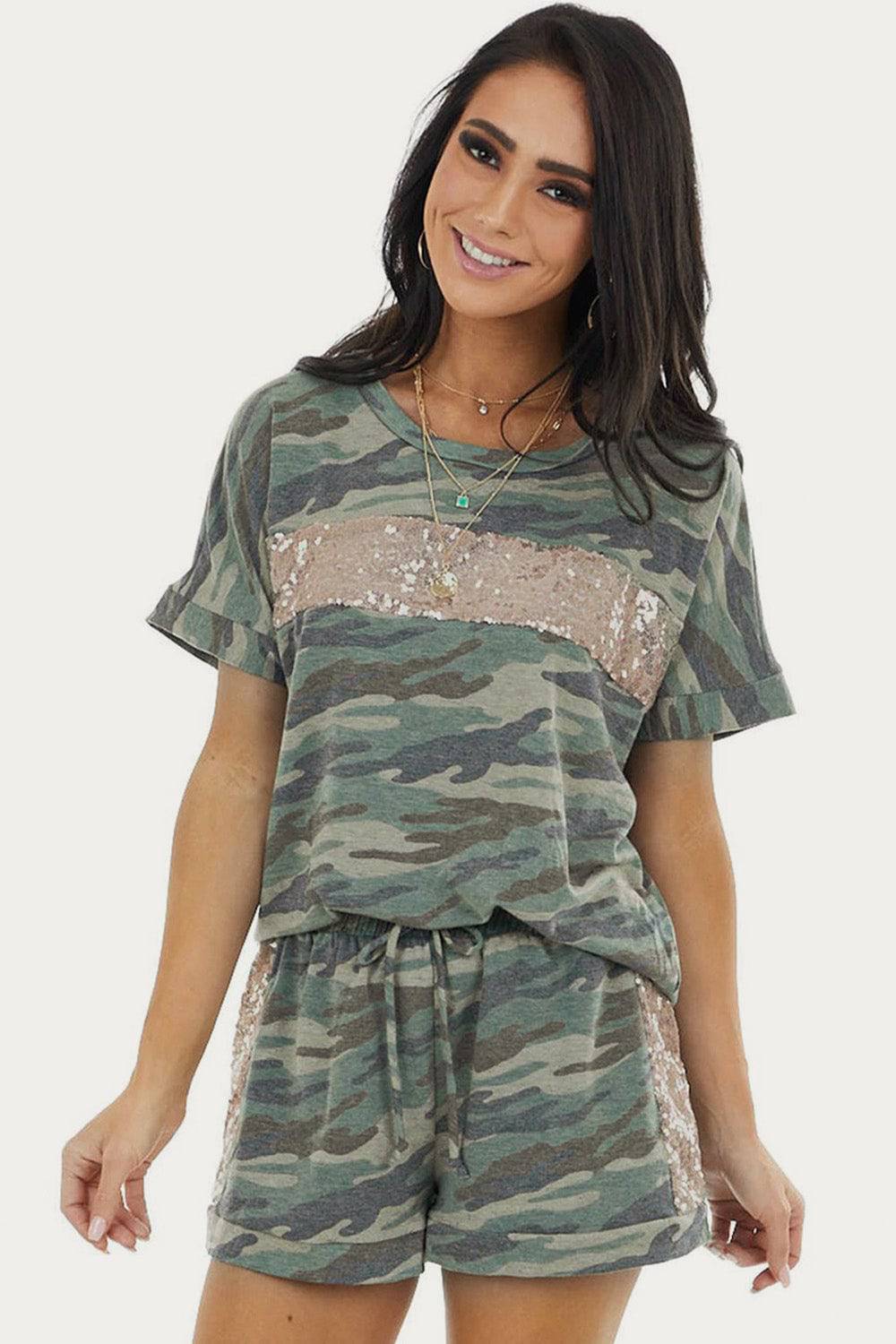 Short Sleeve and Shorts Lounge Set - Marie Lashaays 