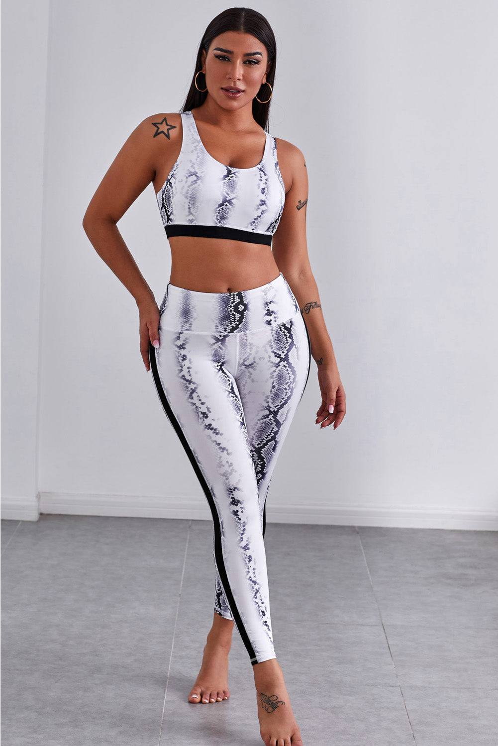 Snakeskin Sports Bra and Leggings Set - Marie Lashaays 