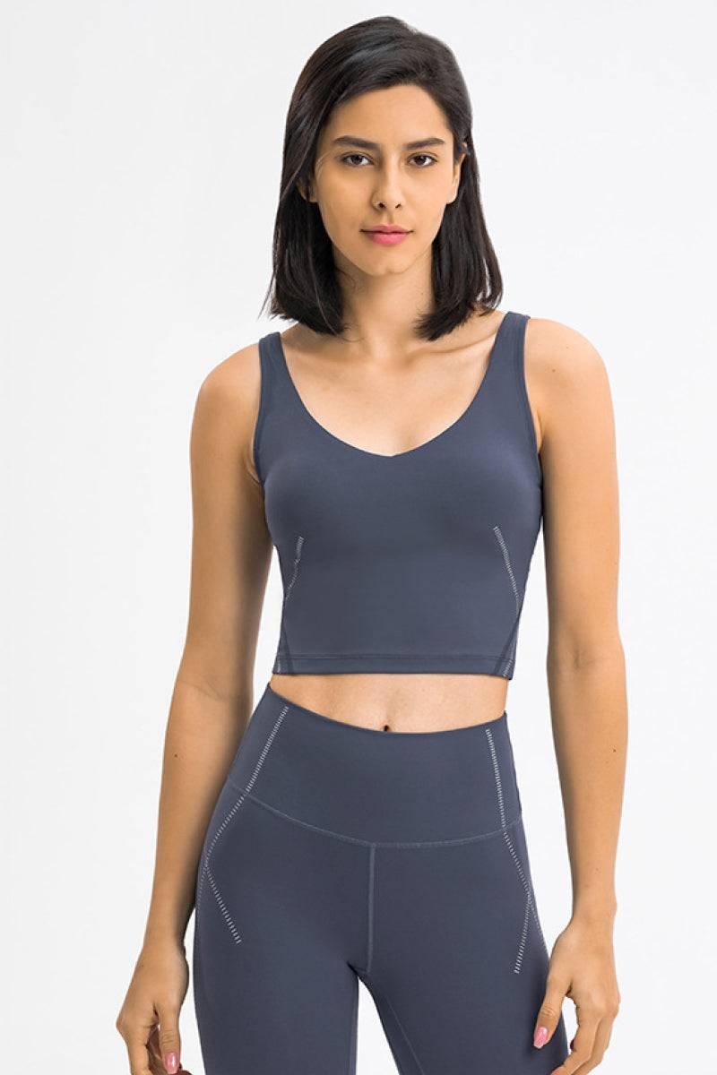 Striped Print Sports Cami Top - Marie Lashaays 