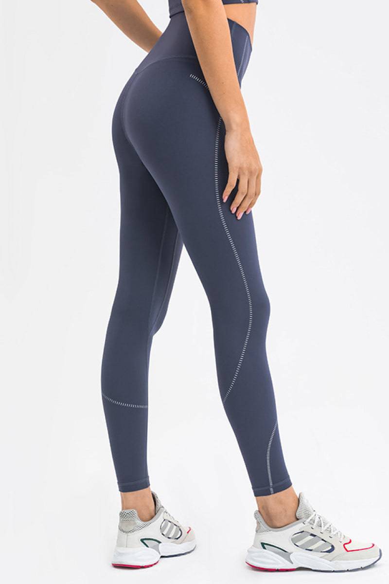 Striped Print Sports Leggings - Marie Lashaays 