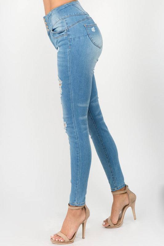 Ultra High Rise Ripped Jeans - Marie Lashaays 