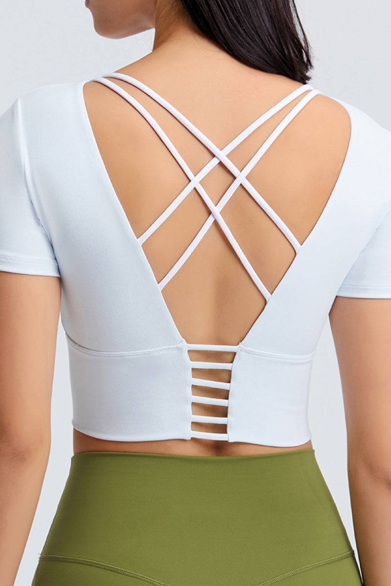 Open Criss Cross Back Active Top - Marie Lashaays 